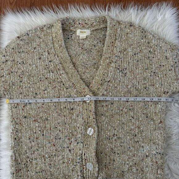 Maeve Anthropologie Wool Chunky Knit Cardigan Womens Twinkle Crop Sweater Medium - Picture 11 of 14